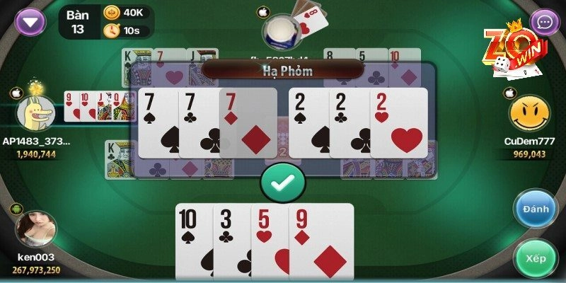 Phỏm Zowin Phỏm Zowin